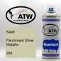 Preview: Saab, Parchment Silver Metallic, 293: 400ml Sprühdose, von ATW Autoteile West.